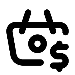 Basket Dollar Line Icon