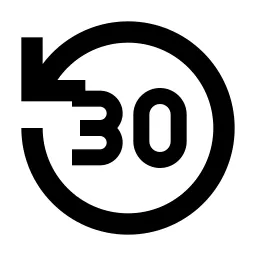 Replay 30 Line Icon