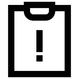 Exclamation Clipboard Icon