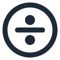 Divide Circle Line Icon