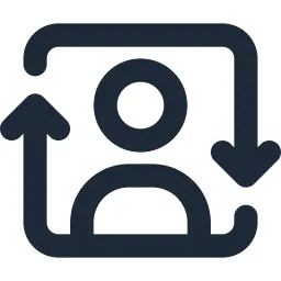 User Box Change Line Icon