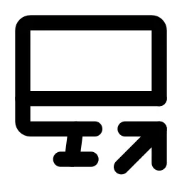 Device Imac Share Line Icon