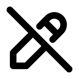 Pencil Off Line Icon