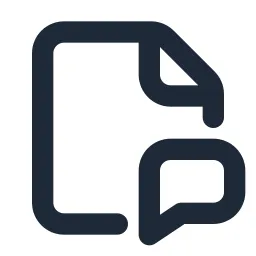 File Chat Line Icon