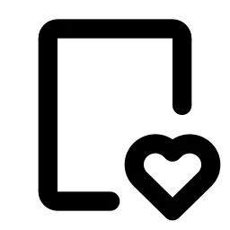 Device Tablet Heart Line Icon