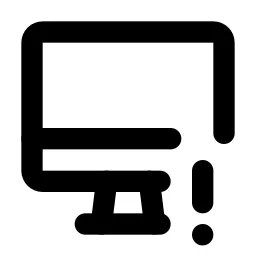 Device Imac Exclamation Line Icon