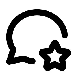 Message Circle Star Line Icon