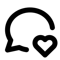Message Circle Heart Line Icon