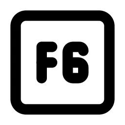 Square F6 Line Icon