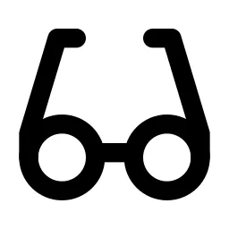 Eyeglass 2 Line Icon