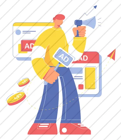 Person Advertising with Speaker