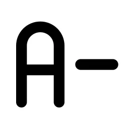 Text Decrease Line Icon