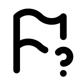 Flag Question Line Icon