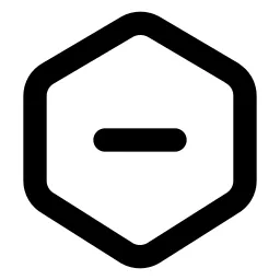 Hexagon Minus Line Icon