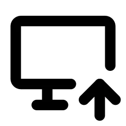 Device Desktop Up Line Icon