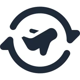 Airplane Rotate Solid Icon