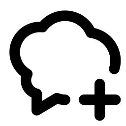 Bubble Plus Line Icon