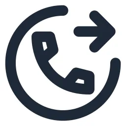 Phone Forward Circle Line Icon