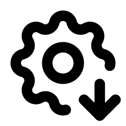 Settings Down Line Icon