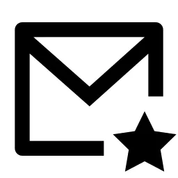 Mail Star Line Icon