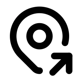 Map Pin Share Line Icon