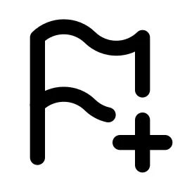 Flag Plus Line Icon
