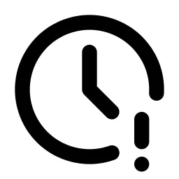 Clock Exclamation Line Icon
