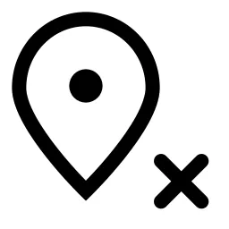 Map Pin Xmark Icon