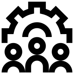 Cogwheel Group People Icon