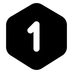 Hexagon Number 1 Icon