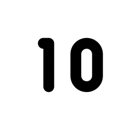 Number 10 Small Line Icon