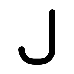 Letter J Line Icon