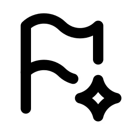 Flag Spark Line Icon