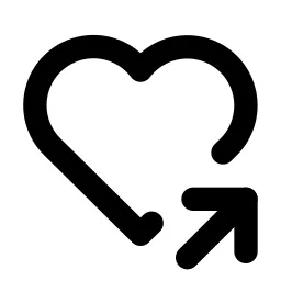 Heart Share Line Icon