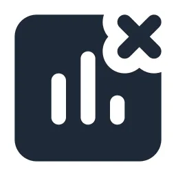 Analytics Delete Solid Icon