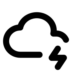 Cloud Bolt Line Icon
