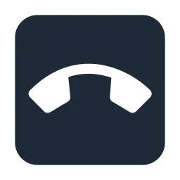 Phone Hangup Box Solid Icon