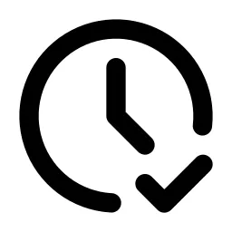 Clock Check Line Icon