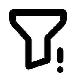 Filter Exclamation Line Icon