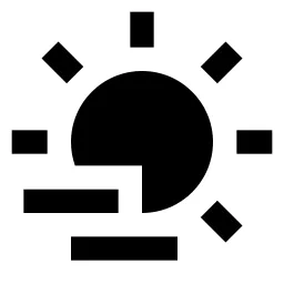 Sun Foggy Fill Icon