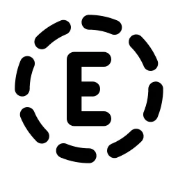 Circle Dashed Letter E Line Icon
