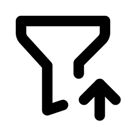 Filter Up Line Icon