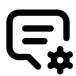 Message 2 Cog Line Icon