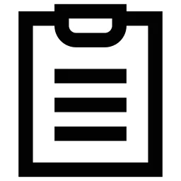 Lines Clipboard Icon