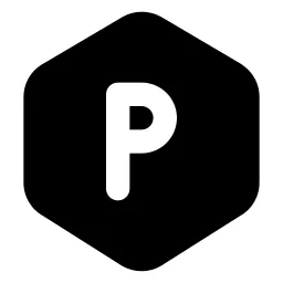 Hexagon Letter P Icon