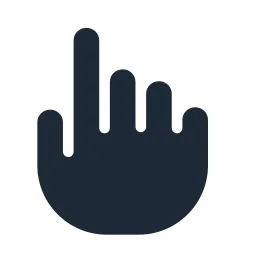 Hand Pointer 2 Solid Icon