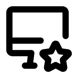 Device Imac Star Line Icon