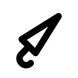 Umbrella Closed 2 Line Icon