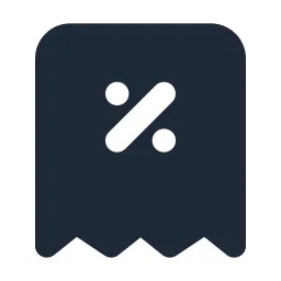 Receipt Discount Solid Icon