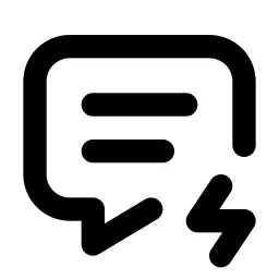 Message Bolt Line Icon